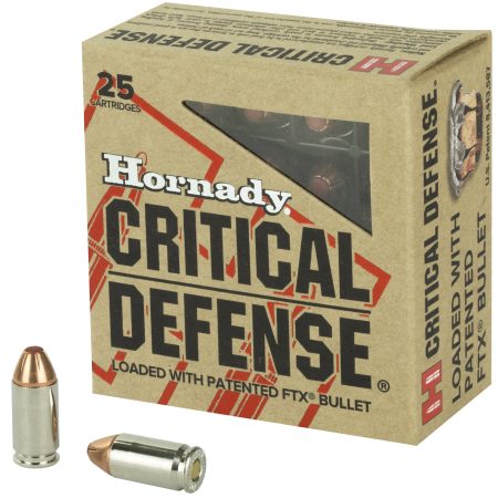 Hornady - Hornady Critical Defense 9mm Makarov 95 Grain FlexTip Ammunition - 25 Rounds