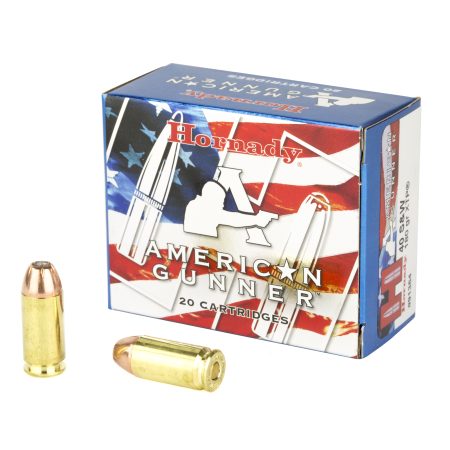Hornady - Hornady American Gunner 40 S&W 180-Grain XTP Ammunition - Reliable Self-Defense and Target Shooting Load