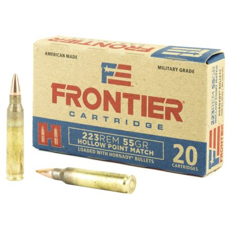 Frontier Cartridge - Frontier Cartridge Lake City 223 Remington 55 Grain Hollow Point Ammunition - 20 Rounds Box