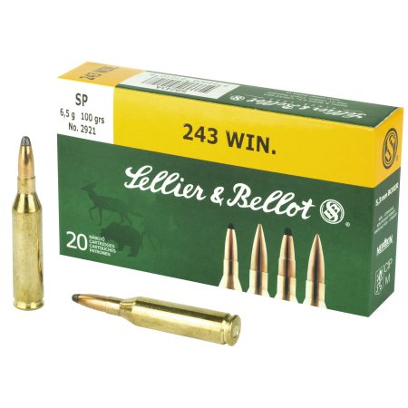Sellier & Bellot - Sellier & Bellot 243 Winchester 100-Grain Soft Point Rifle Ammunition - 20 Rounds per Box