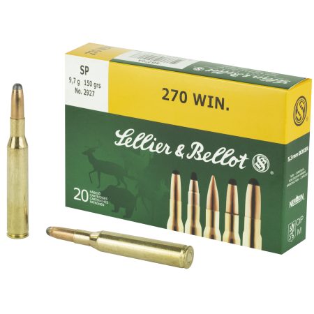 Sellier & Bellot - Sellier & Bellot 270 Winchester 150-Grain Soft Point Rifle Ammunition - 20 Rounds per Box