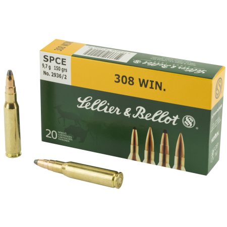 Sellier & Bellot - Sellier & Bellot 308 Winchester 150 Grain Soft Point Cutting Edge Ammunition