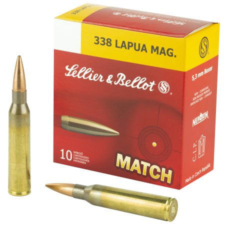 Sellier & Bellot - Sellier & Bellot 338 Lapua Match 300 Grain Boat Tail Hollow Point Ammunition