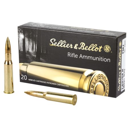 Sellier & Bellot - Sellier & Bellot 7.62x54R 180-Grain FMJ Rifle Ammunition - 20 R rounds per Box
