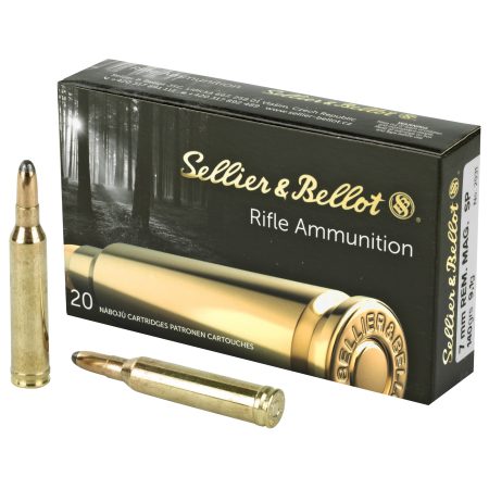 Sellier & Bellot - Sellier & Bellot 7mm Remington Magnum 140 Grain Soft Point Rifle Ammunition - 20 Rounds per Box