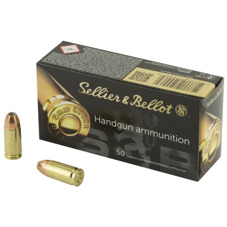 Sellier & Bellot - Sellier & Bellot 9mm 115 Grain Hollow Point Pistol Ammunition (50/Box, 1000/Case)