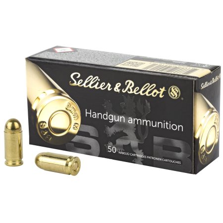 Sellier & Bellot - Sellier & Bellot 9mm Makarov 95-Grain FMJ Pistol Ammunition - 50 Rounds per Box