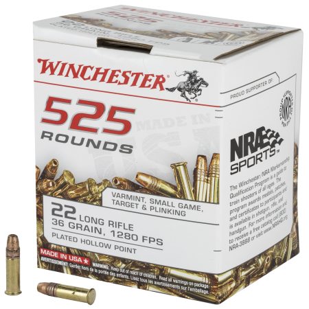 Winchester Ammunition - Winchester Ammunition USA .22 LR 36 Grain Hollow Point - 525 Rounds Per Box
