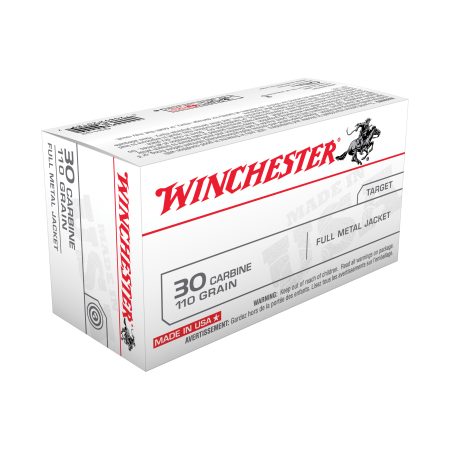 Winchester Ammunition - Winchester Ammunition USA 30 Carbine 110-Grain FMJ Rounds - Box of 50
