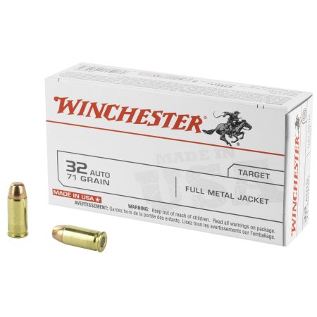 Winchester Ammunition - Winchester Ammunition USA 32 ACP 71-Grain Full Metal Jacket Ammunition (50 Rounds per Box, 500 per Case)
