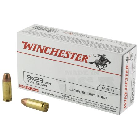 Winchester Ammunition - Winchester Ammunition USA 9x23 Winchester 124 Grain Jacketed Soft Point Ammunition (50 Rounds per Box)