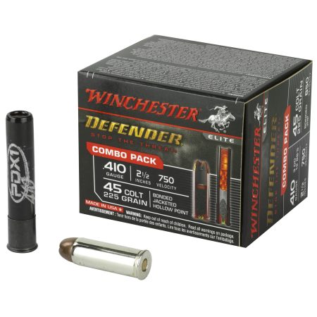 Winchester Ammunition - Winchester Ammunition PDX1 Defender 410 Bore 2.5-inch, 225 Grain Buck Shot and Hollow Point Combo Pack