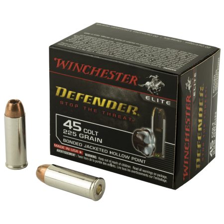 Winchester Ammunition - Winchester Ammunition PDX1 Defender .45 Colt Hollow Point 225 Grain – Maximum Stopping Power for Personal Defense