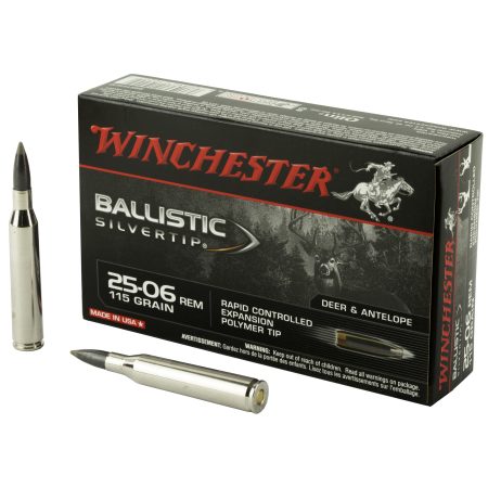 Winchester Ammunition - Winchester Ammunition Ballistic Silvertip 25-06 Remington 115 Grain Polymer Tip - Box of 20 Rounds