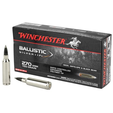 Winchester Ammunition - Winchester Ammunition Ballistic Silvertip .270 Winchester Short Magnum 150 Grain Polymer Tip - 20 Rounds per Box
