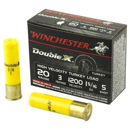 Winchester Ammunition - Winchester Ammunition Double X High-Velocity 20 Gauge Shotshells - 1.31 oz #5 Shot, 10 Rounds per Box