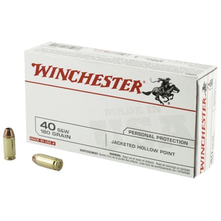 Winchester Ammunition - Winchester Ammunition USA 40 S&W 180 Grain Hollow Point Ammo - 50 Rounds Per Box