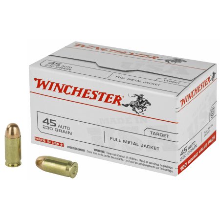 Winchester Ammunition - Winchester Ammunition USA45AVP 45 ACP 230-Grain Full Metal Jacket Ammunition, 100 Rounds per Box