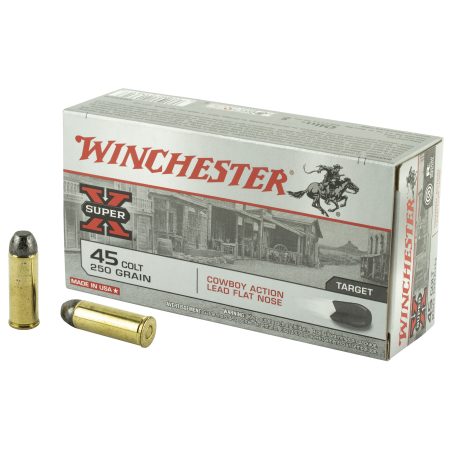 Winchester Ammunition - Winchester Ammunition USA45CB 45 Colt Lead Flat Nose Ammo - 250 Grain, 50 Rounds per Box