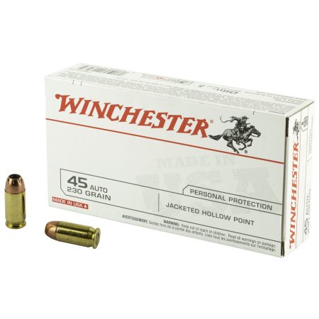 Winchester Ammunition - Winchester Ammunition USA 45 ACP 230-Grain Hollow Point Ammo, 50 Rounds