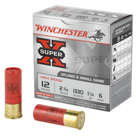 Winchester Ammunition - Winchester Ammunition Super-X 12 Gauge 2.75 inch #6 Shotshells, 1 1/4 oz, 25 rounds per box