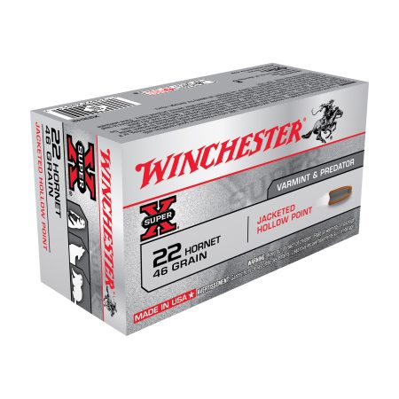 Winchester Ammunition - Winchester Ammunition Super-X .22 Hornet 46-Grain Hollow Point Ammo, 50 Rounds per Box