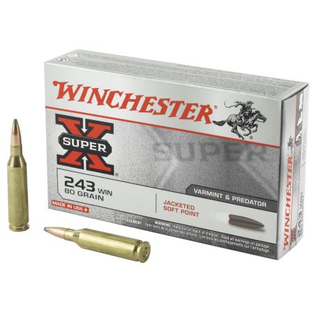 Winchester Ammunition - Winchester Ammunition Super-X .243 Winchester 80-Grain Jacketed Soft Point, 20 Rounds