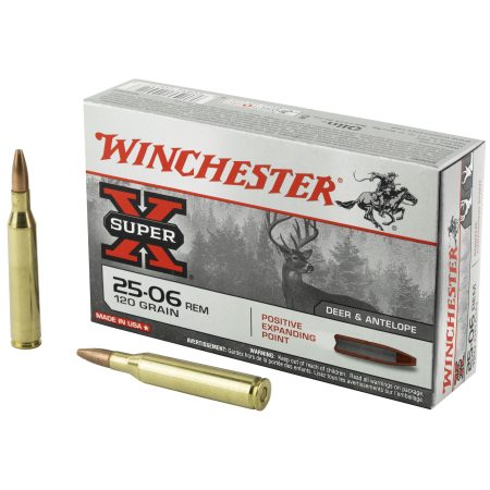 Winchester Ammunition - Winchester Ammunition Super-X 25-06 Remington 120-Grain Positive Expanding Point Ammo (20 Rounds Per Box)