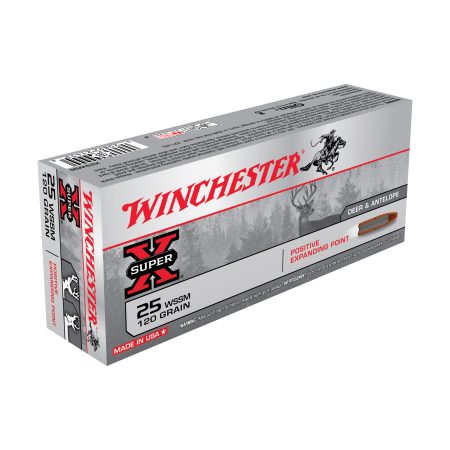 Winchester Ammunition - Winchester Ammunition Super-X 25 Winchester Super Short Magnum 120-Grain Positive Expanding Point - Box of 20 Rounds