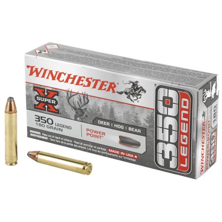 Winchester Ammunition - Winchester Ammunition Super-X Power Point 350 Legend 180-Grain Rifle Ammunition, 20 Rounds per Box