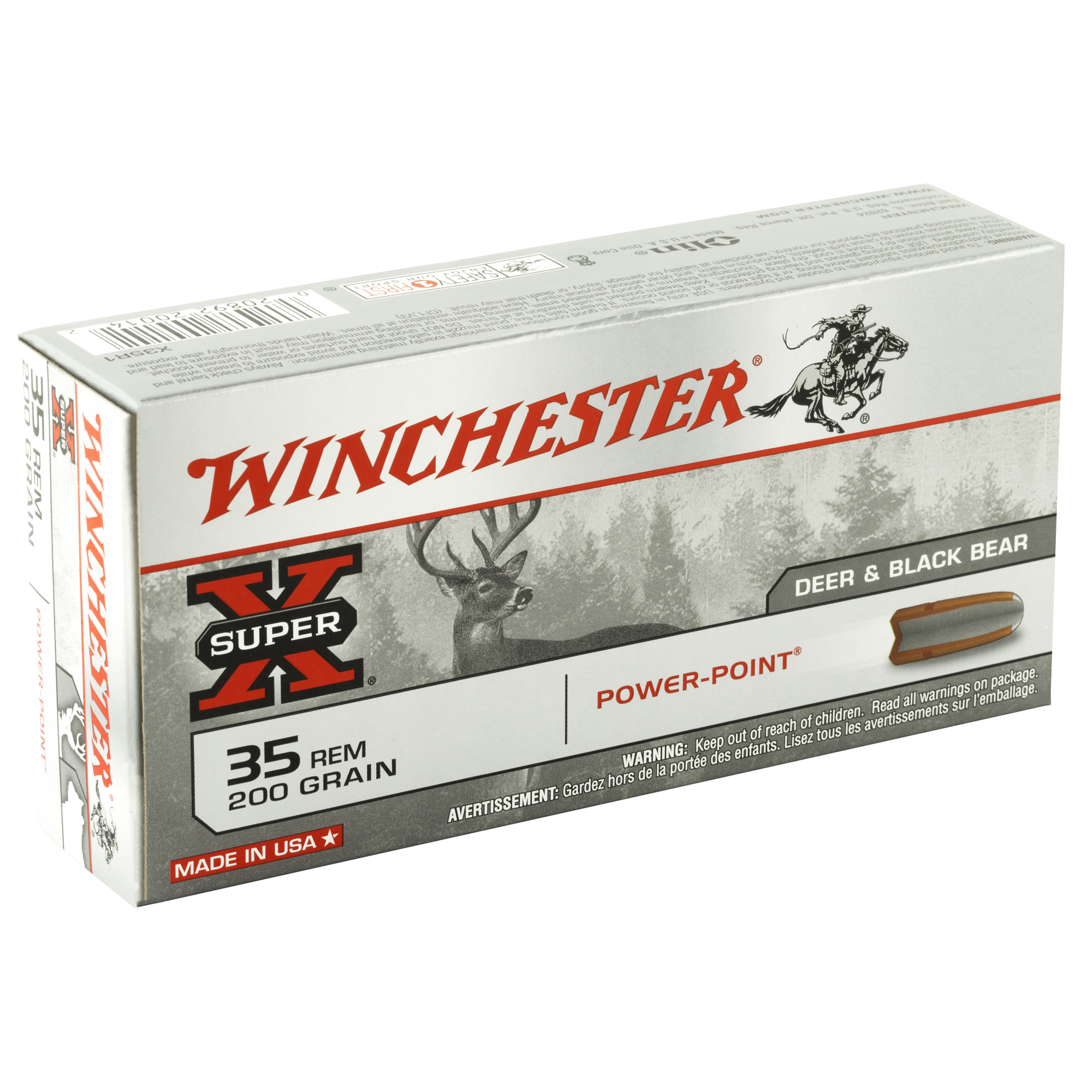 Winchester Ammunition - Winchester Ammunition Super-X Power-Point .35 Remington 200-Grain Centerfire Rifle Ammunition (20 Rounds per Box) - Image 2