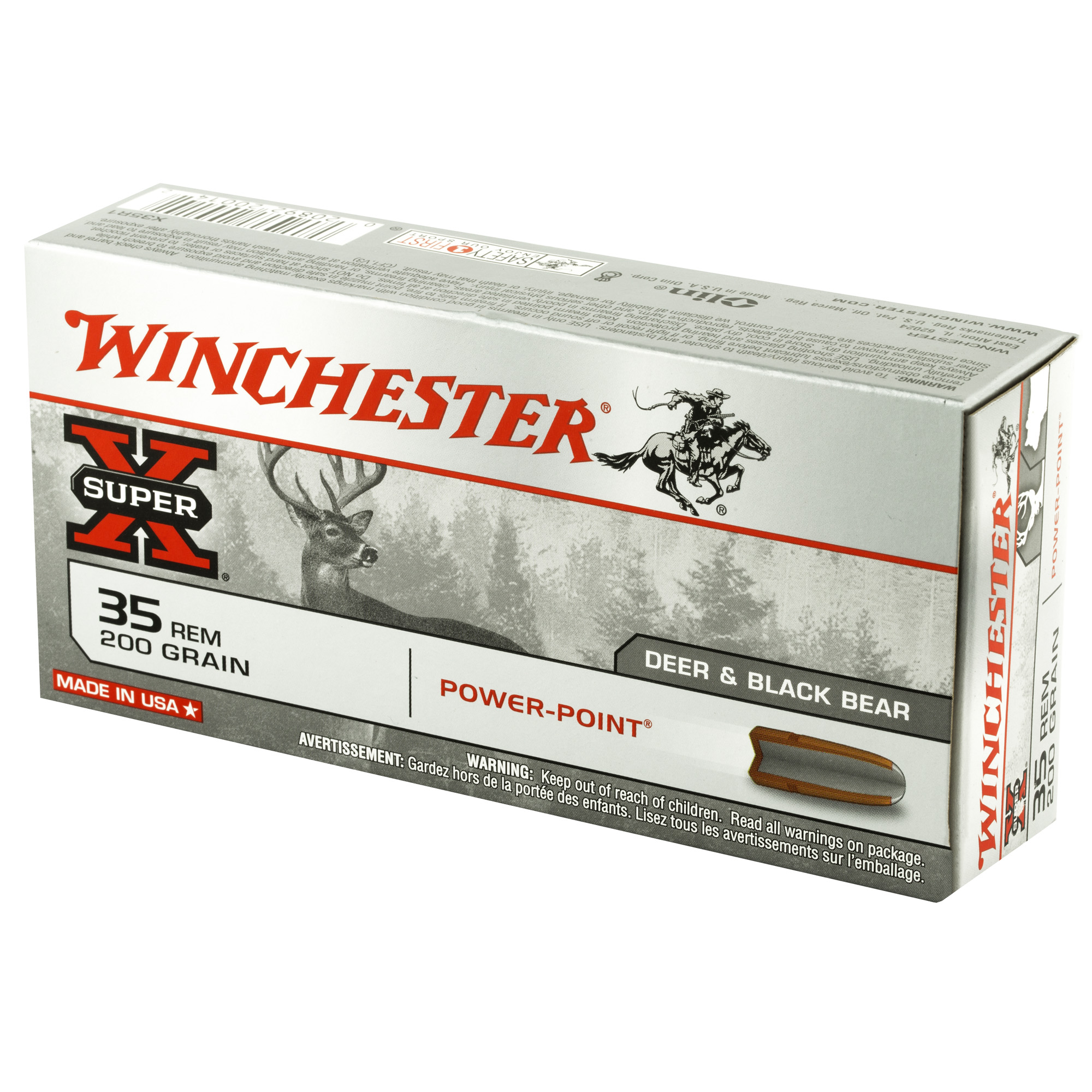 Winchester Ammunition - Winchester Ammunition Super-X Power-Point .35 Remington 200-Grain Centerfire Rifle Ammunition (20 Rounds per Box) - Image 3