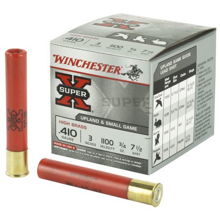 Winchester Ammunition - Winchester Ammunition Super-X 410 Bore Shotshell - 3/4 oz #7.5, 25 Rounds per Box