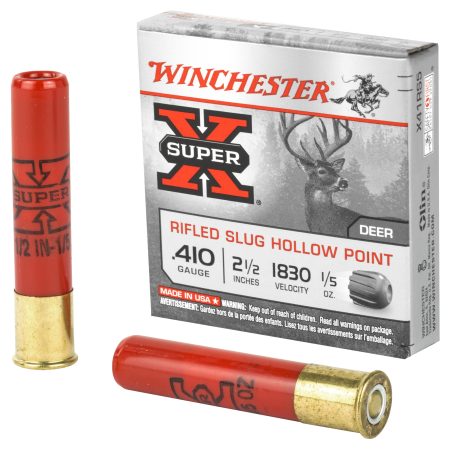 Winchester Ammunition - Winchester Ammunition Super-X 410 Bore Rifled Slug – 1/5 oz, 5 Rounds per Box