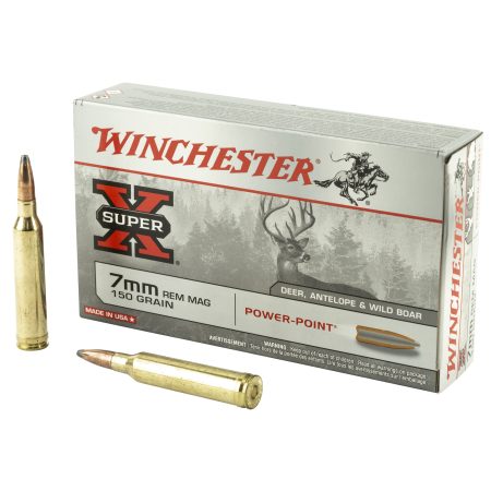 Winchester Ammunition - Winchester Ammunition Super-X Power-Point 7mm Remington Magnum, 150 Grain, Box of 20