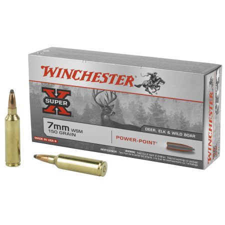 Winchester Ammunition - Winchester Ammunition Super-X Power Point 7mm WSM Ammo, 150 Grain, 20 Rounds