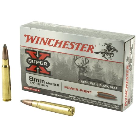 Winchester Ammunition - Winchester Ammunition Super-X Power-Point 8mm Mauser 170-Grain Ammunition (20 Rounds per Box)