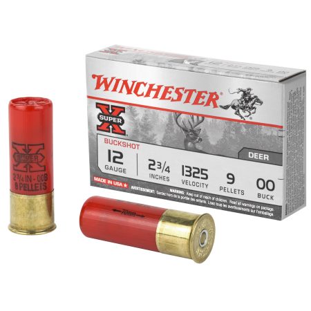 Winchester Ammunition - Winchester Ammunition Super-X 12 Gauge 00 Buckshot - 5 Rounds per Box, 250 per Case