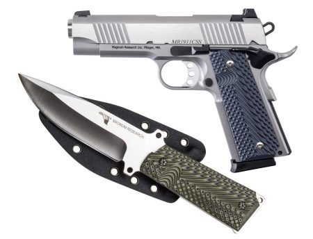 Magnum Research - Magnum Research Desert Eagle 1911 9mm Semi-Auto Pistol with Matte Stainless Finish and G10 Grips
