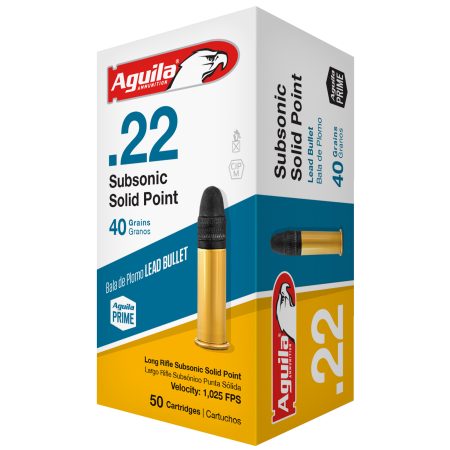 Aguila Ammunition - Aguila Ammunition 22 LR Rimfire Solid Point 40 Grain - 50 Rounds per Box