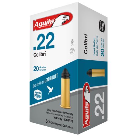 Aguila Ammunition - Aguila Ammunition 22 LR Colibri 20 Grain Solid Point Rounds – Perfect for Target Shooting and Plinking