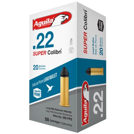 Aguila Ammunition - Aguila Ammunition Super Colibri 22 LR 20 Grain Solid Point, 50 Rounds per Box