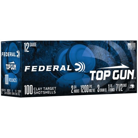 Federal - Federal Top Gun 12 Gauge 2.75-Inch Shotshells with #7.5 Lead Shot - 1 1/8 oz, Pack of 100