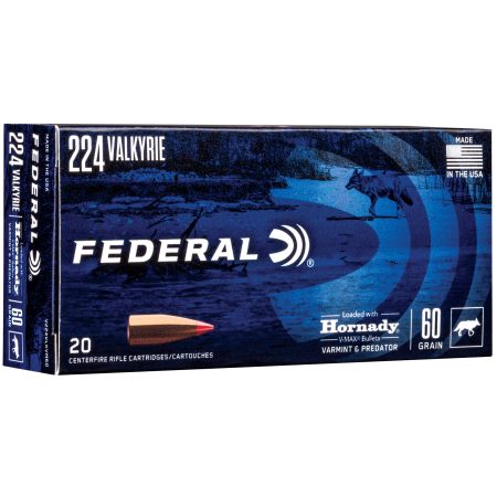 Federal - Federal Varmint & Predator 224 Valkyrie 60-Grain V-Max Ammunition - Box of 20 Rounds