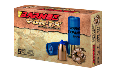 Barnes - Barnes VOR-TX 12 Gauge 3 Slug Ammunition – 438 Grain, Box of 5
