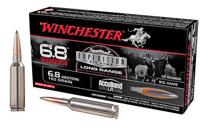 Winchester Ammunition - Winchester Ammunition 6.8 Western Expedition Big Game Long Range 165-Grain AccuBond Ammunition, 20 Rounds per Box