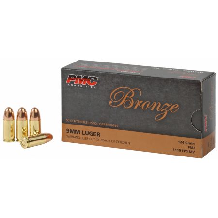 PMC Ammunition - PMC Ammunition 9mm 124 Grain Full Metal Jacket - Bronze Model (50 Rounds Per Box, 1000 Per Case)