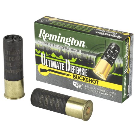 Remington - Remington Ultimate Defense 12 Gauge Shotshells - 3-Inch, 00 Buckshot, 5 Rounds per Box
