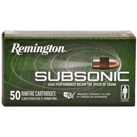 Remington - Remington Subsonic .22 LR 40-Grain Copper Hollow Point Ammunition, 50 Rounds