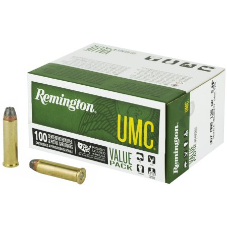 Remington - Remington UMC 357 Magnum 125-Grain Semi Jacketed Hollow Point Ammunition, Value Pack